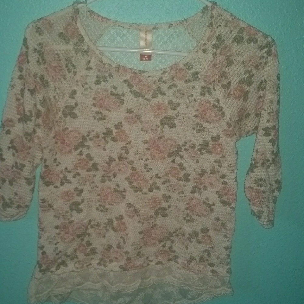 Floral see through shirt